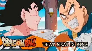 Dragonball Z - Vegeta loss his meal to Goku 😂