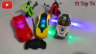 3D Light Radio Control Car vs Radio Controlled RC helicopter & Police Stunt Car -Yt Toy Tv