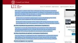 U.C.C. - ARTICLE 9 Part 3 Subpart 1. Law Governing Perfection and Priority Continued