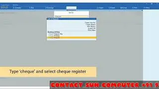 Cheque register in tally easy way to print using tally..