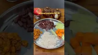 Balanced Lunch Plate for Weight Loss | High Protein & Fiber-Rich Meal 🍽️ #tastybiteswithgowthami