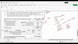 Spring 2024 Q8 Investment property with IAS 16
