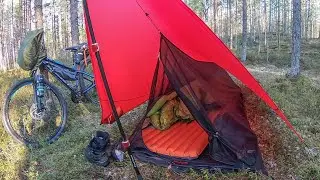 Bikepacking Forest Overnight/Hilleberg Mesh tent1 & Tarp5/ in FINLAND