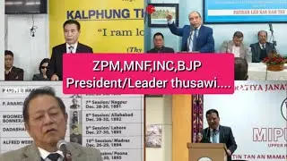 Party President/Leader te thusawi. || ZPM, MNF, MPCC, BJP || Kum 2026 atana party office hawn ni.