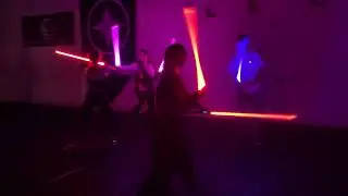 Improvised choreographies - lightsaber practice at SaberArts