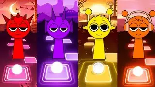 REDDY 🆚 DURPLE 🆚 SIMON 🆚 OREN | TILES HOP BATTLE | COFFIN DANCE