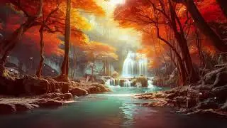 Relaxing Forest & Waterfall Ambience for Anxiety Relief (No Talking)