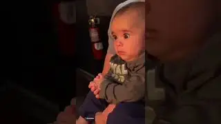 Baby experiences hibachi for the first time! 🤣
