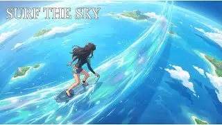 Sky Surfing Dreams 🌊✨ 1 Hour | Chill Anime Ambience for Focus, Relax & Escape