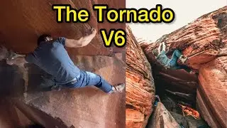 The Tornado V6 (7A) - Gateway Canyon &bull; Red Rock Bouldering (NV)