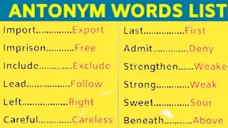 Antonyms Words In English af Somaali Ku Baro | Part 1