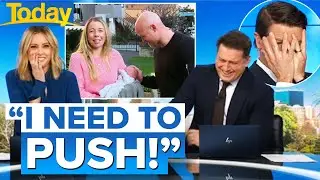 Hosts astonished after parents deliver baby on the road | Today Show Australia