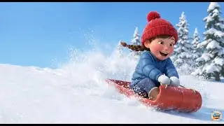 The Little Sled Is Flying! ❄️ Fun Winter Song for Kids | Animated Children&rsquo;s Music Video
