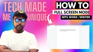 How to Full Screen Mode in wps office writer | wps office writer Full Screen Mode