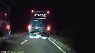 Chennai to Palani Night Drive 🚗💨 | Private Buses Lane Cutting Caught on Dashcam | 8x Speed