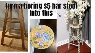 How To DIY An Old Barstool || Barstool transformation Using Fusion Paint