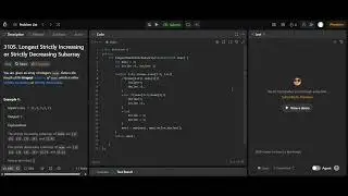 Leetcode problem no. 3105. Solution using C++ language. #leetcode #problemsolving #dsa #c ++ #new