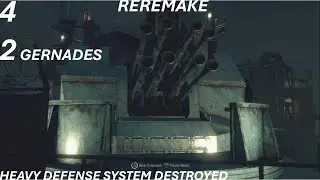 (Heavy defence system(destroy)| 2 grenades | re4 remake | chapter 15(skip))