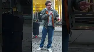 Street performer, Harrogate, Rocky Horror Show cover - Sweet Transvestite 