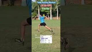 6 km Running Workout(24 July 2025) #daily #running #motivation #shorts #trending #workout #video