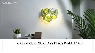 Green Murano Disc Wall Sconce | When Glass Meets Art & Light ✨