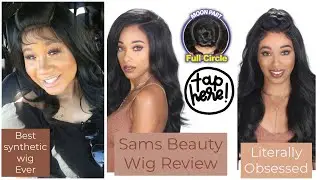 Royal Sis Synthetic Hair Lace Front Wig Hand-Tied Full Circle Moon Part H Fab| Sams Beauty Review