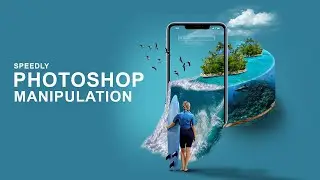 Photoshop Tutorial Photo Manipulation Water Splash in Mobile | Social media banner design