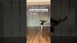 Try this Pretty Spin Pole Combo for Absolute Beginners Beginner Pole Dance #beginnerpole #shorts
