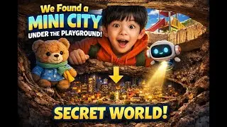 We Found a Mini City Under the Playground! 🏙️🛝 (Secret World!)
