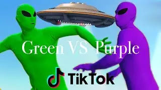 GREEN ALIEN GANG VS PURPLE ALIEN GANG - GTA 5 TikTok |Compilation!
