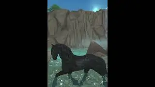 Animated horse running 17 #horse #animation #sso #asmr #ssohorses #friesian