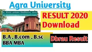 Dbrau Result 2020 / MA / Dr Bhim Rao Ambedkar University Agra Result 2020 Latest News / Download