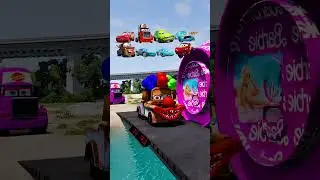 #shorts McQueen and Cartoon Cars Try the Hardest Challenge Ever 😳🏁#008