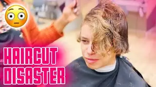 THE ULTIMATE HAIRCUT FAIL | CUTTING OFF OUR TEENAGE SON’S LONG HAIR | CUT TOO MUCH ON ACCIDENT
