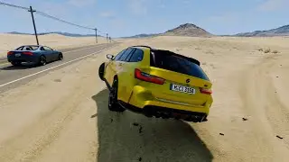 DANGEROUS Driving and Crashes on Highway on BMW M3 - BeamNG.Drive