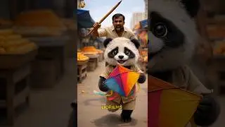 Bullied Panda Cub 😔➡️💰, Hard Work Changes Everything 🐼 #kite #makarsankranti #patang #shorts