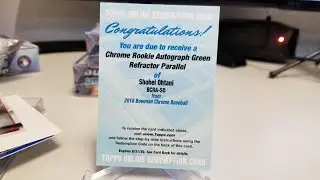 2018 Bowman Chrome  4 case HTA 2 Ohtani green auto