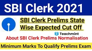 SBI Clerk Prelims Expected Cut Off 2021|SBI Clerk Prelims State Wise Cut-Off 2021|#sbijaresult2021
