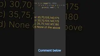 Unlock hidden Multiples of 35 : Multiples of 5 and 7 in One Line! #programminglanguage #python