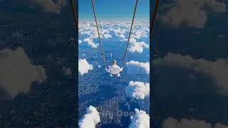 Up in the Clouds, No Worries Allowed 🌈😌#shorts #sky #awesome #aiart #best #render