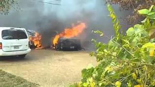 Multiple Vehicle Fire with Exposure and Fuel Fire