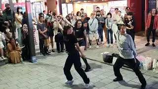 [STREET ARTIST] YU KAGAWA & HYOJIN. WITH GUESTS: EDDIE & JESUNG. HONGDAE BUSKING. 230921.
