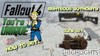 Fallout 4 Weapon Hunt | You're Unique Ep. 1 &ndash; Righteous Authority & Junk Jet | Highlights