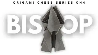 Easy Origami Bishop | DIY Paper Chess Piece series ch 4 #chess