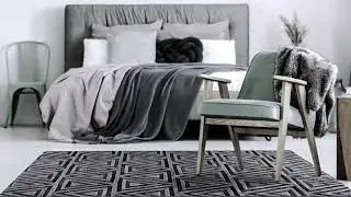 Luxury Contemporary Area Rug Carpet |  100% Handmade | Leather Lyra Grey | MAT Living USA