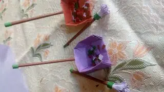 DIY cute mini paper broom and dustpan