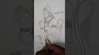 how to draw a hanuman ji #art #drawing #bhakti #hanumanji #status #ytshort #shortvideo #viral