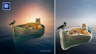 Tiger In A Boat - PS touch Tutorial - Photoshop Mobile #deepaksuhanda #photoshop #pstouch #tutorial