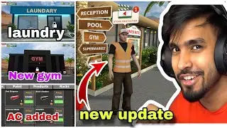 Hire restoker unlimited and gym update 😲 | AC ADDED 😱 | #12 | supermarket motel simulator | #update