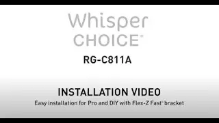 Panasonic Whisper Choice&reg; DC, RG-C811A, Pick-A-Flow&reg; 80/110 CFM, Installation Overview